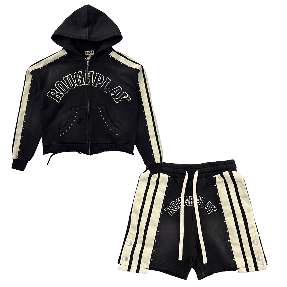 Rough Play Stripe Short SET