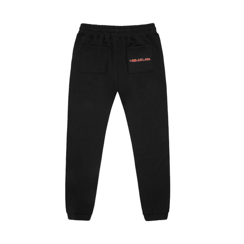 RTA Owen Black Neon Logo Sweatpants