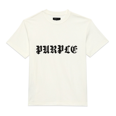 Purple Brand Textured SS Tee Gothic Wordmark