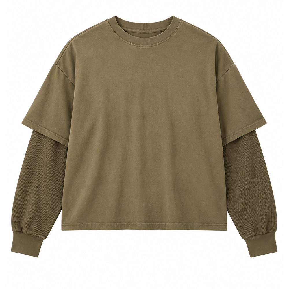 MNML Layered Thermal Olive