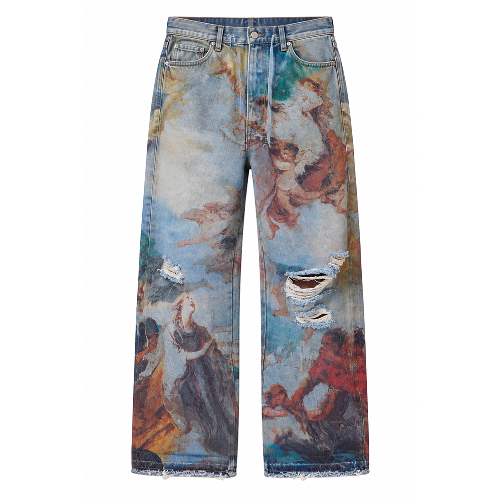 MNML Ultra Baggy Distressed Work Denim