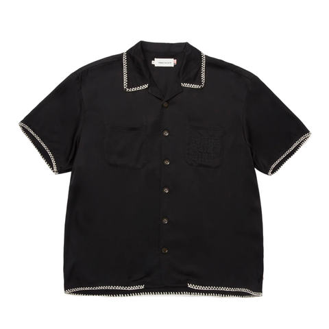 HTG BLANKET STITCH SHIRT BLACK