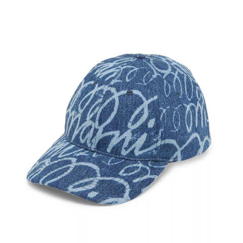 Marni Bleached Lasered Light Denim Hat