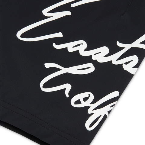 EG MESH LINED SHORTS BLACK FRONT DETAIL