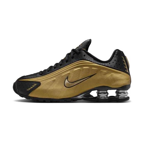 NIKE SHOX R4 BLACK METALLIC GOLD