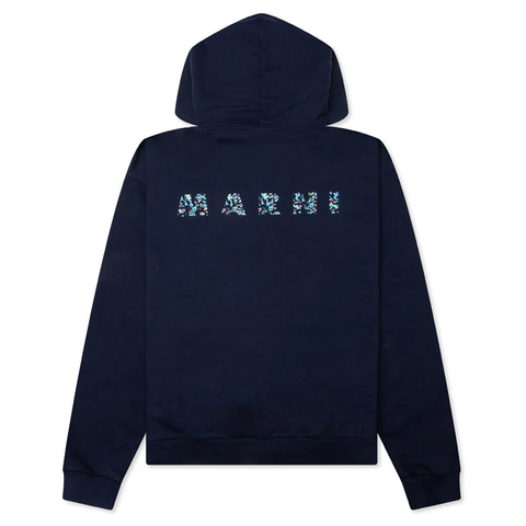 Marni Floral Logo Jersey Hoodie