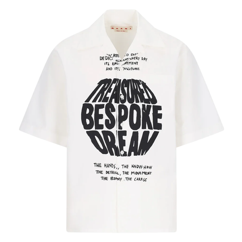 Marni Logo Print Bowling Shirt