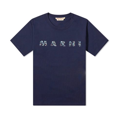 Marni Floral Logo Organic Jersey Tee