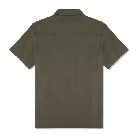 Nike Life Men's Woven Military Short-Sleeve Button-Down