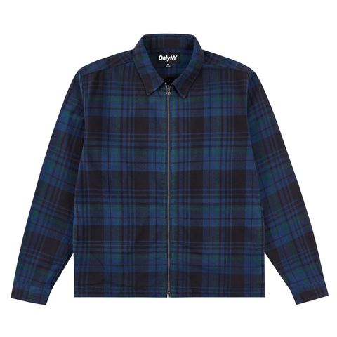 OnlyNY Plaid Twill Zip Shirt