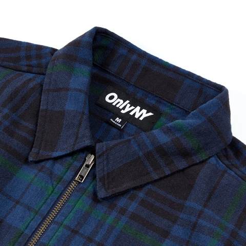 OnlyNY Plaid Twill Zip Shirt