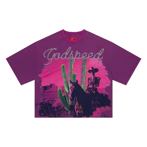 GODSPEED WESTWORLD PURPLE WASH TEE