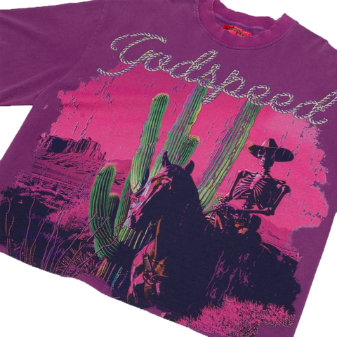 GODSPEED WESTWORLD PURPLE WASH TEE