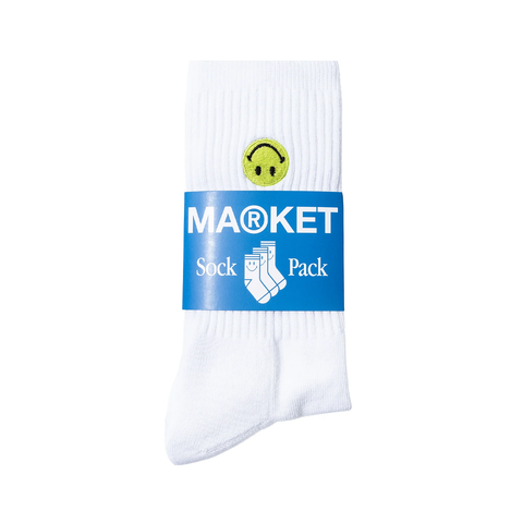 MARKET SMILEY SOCKS WHITE PACKAGING